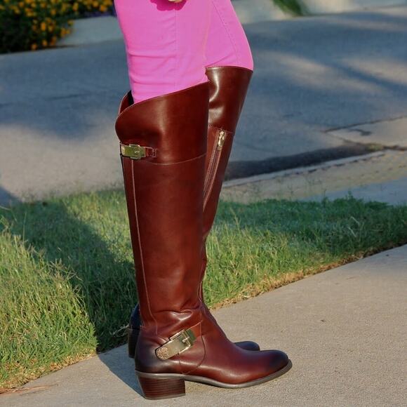 🌟HP🌟 Vince Camuto Knee High Over the Knee Leather Riding Boots - Picture 1 of 7